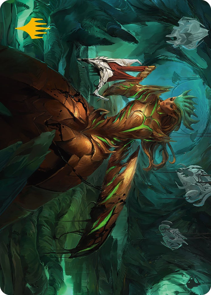 Glissa Sunslayer Art Card (Gold-Stamped Signature) [Phyrexia: All Will Be One Art Series] Magic: The Gathering