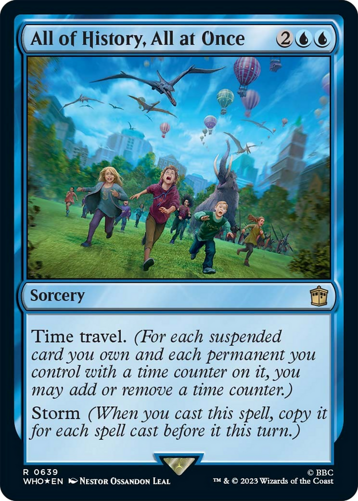 All of History, All at Once (Surge Foil) [Doctor Who] Magic: The Gathering