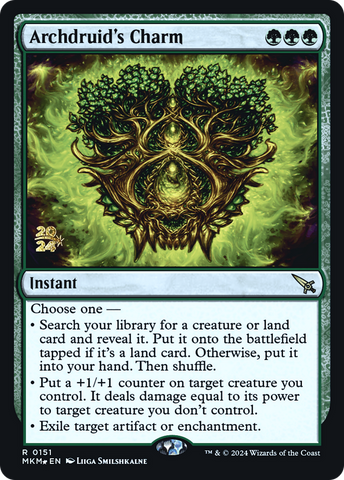 Archdruid's Charm [Murders at Karlov Manor Prerelease Promos] Magic: The Gathering