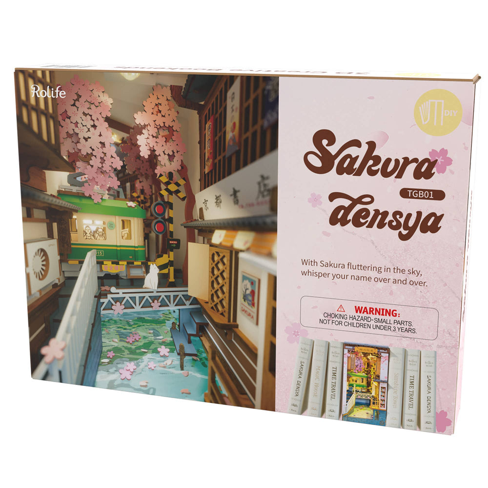Rolife Sakura Tram DIY Book Nook Kit