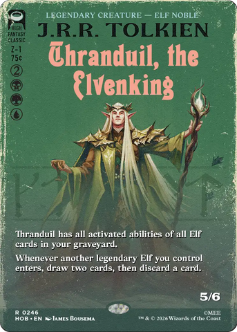 Thranduil, the Elvenking (Borderless) [The Hobbit] Magic: The Gathering