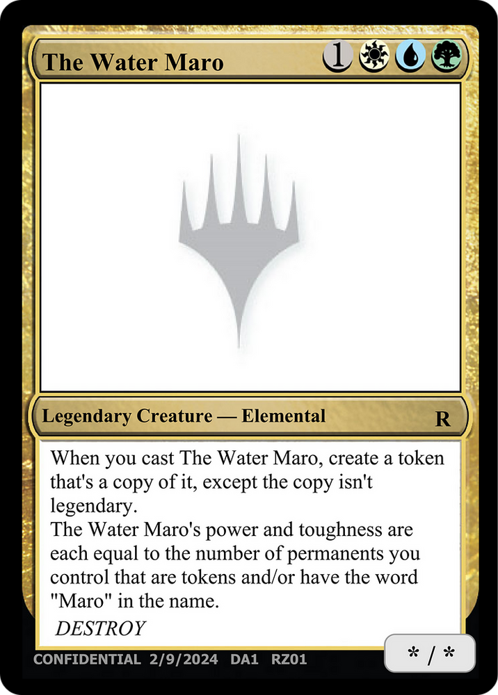 The Water Maro [Unknown Event] Magic: The Gathering