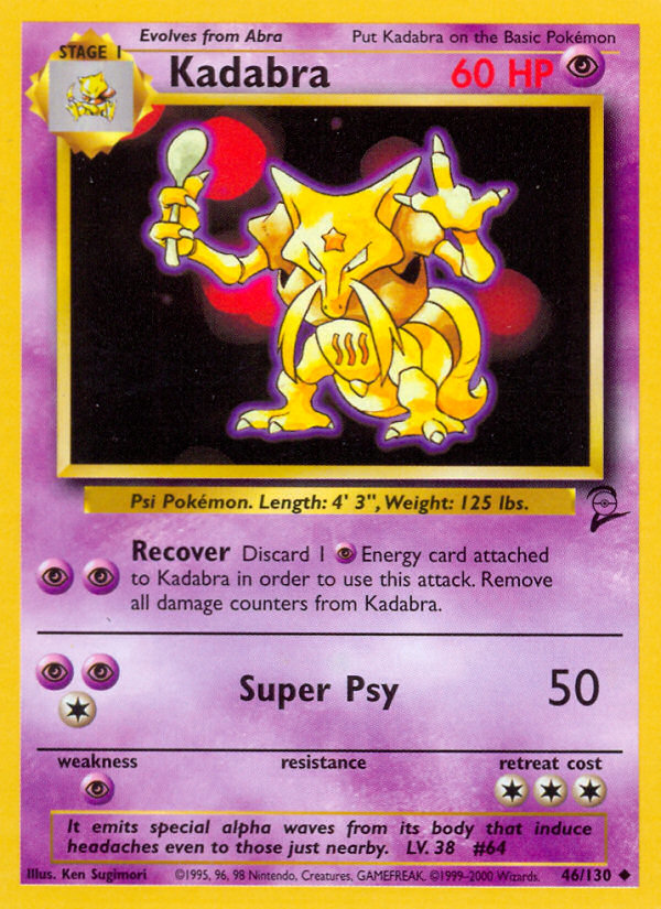 Kadabra (46/130) [Base Set 2] Pokémon