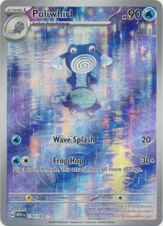 Pokemon - Poliwhirl - 176/165 – Pokemon 151 – Illustration Rare Foil Card Pokémon