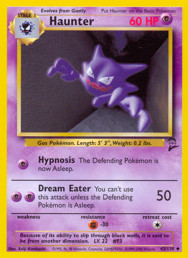 Haunter (43/130) [Base Set 2] Pokémon