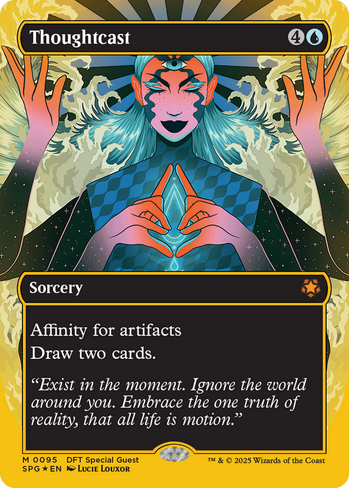 Thoughtcast (Borderless) (First-Place Foil) [Aetherdrift Special Guests] Magic: The Gathering