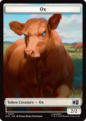 Ox (007) // Construct (014) Double-Sided Token [Marvel Super Heroes Commander Tokens] Magic: The Gathering