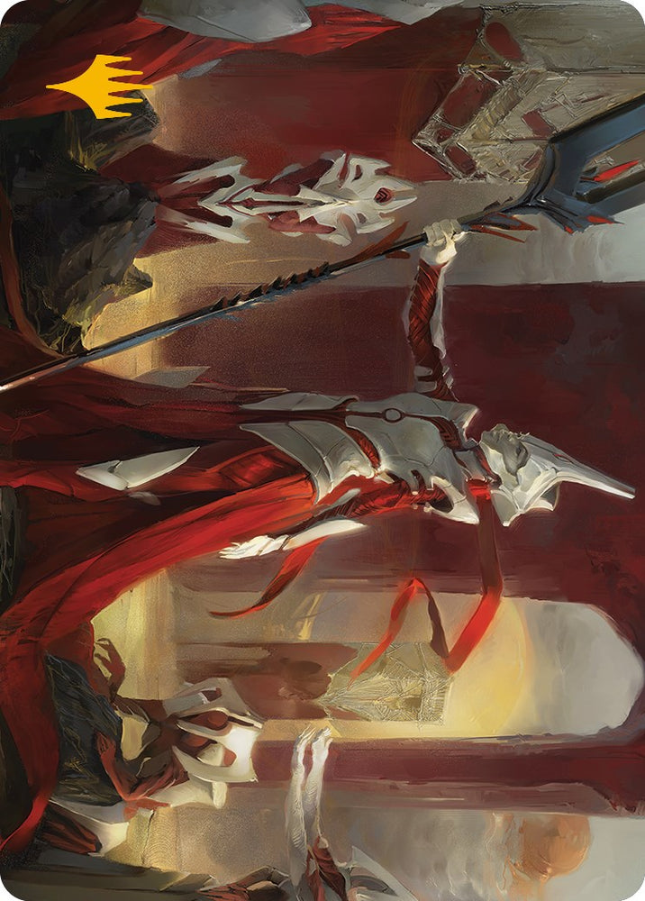 Porcelain Zealot Art Card (Gold-Stamped Signature) [Phyrexia: All Will Be One Art Series] Magic: The Gathering