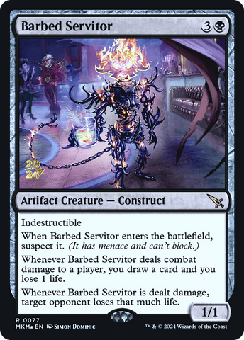 Barbed Servitor [Murders at Karlov Manor Prerelease Promos] Magic: The Gathering