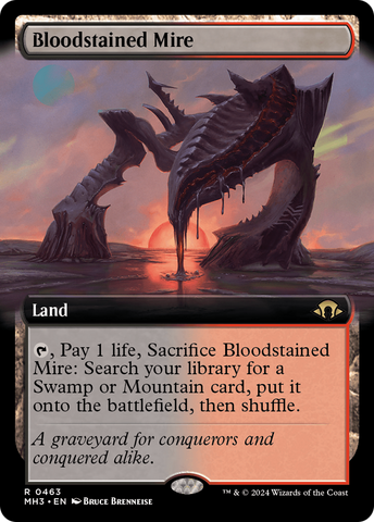 Bloodstained Mire (Extended Art) [Modern Horizons 3] Magic: The Gathering