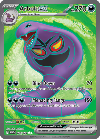 Arbok ex (185/165) [Scarlet & Violet 151] Pokémon