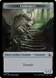 Phyrexian Golem // Construct Double-Sided Token [March of the Machine Commander Tokens] Magic: The Gathering