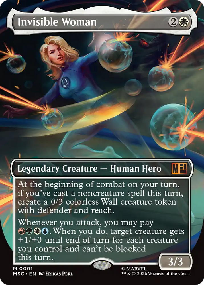 Invisible Woman (Borderless) [Marvel Super Heroes Commander] Magic: The Gathering