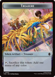 Treasure // Robot Double-Sided Token [Teenage Mutant Ninja Turtles Commander Tokens] Magic: The Gathering