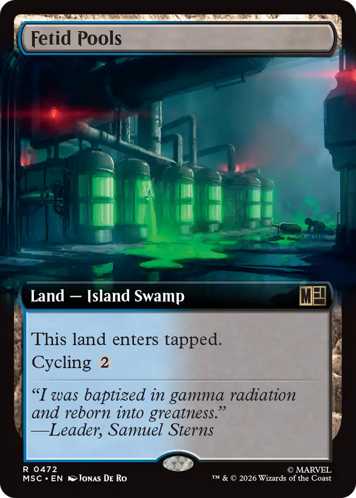 Fetid Pools (Extended Art) [Marvel Super Heroes Commander] Magic: The Gathering