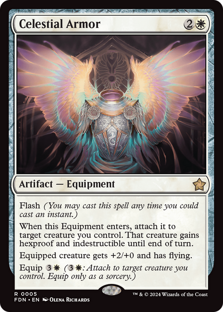 Celestial Armor [Foundations] Magic: The Gathering