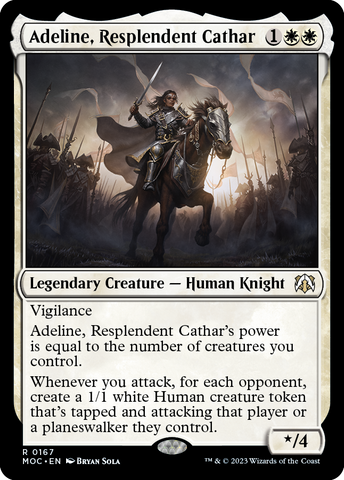 Adeline, Resplendent Cathar [March of the Machine Commander] Magic: The Gathering
