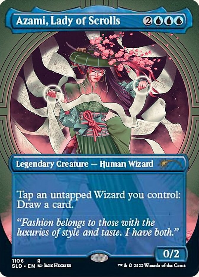 Azami, Lady of Scrolls (Borderless) [Secret Lair Drop Series] Magic: The Gathering
