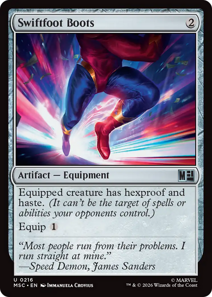 Swiftfoot Boots [Marvel Super Heroes Commander] Magic: The Gathering