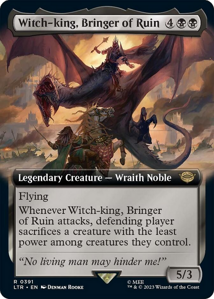 Witch-king, Bringer of Ruin (Extended Alternate Art) [The Lord of the Rings: Tales of Middle-Earth] Magic: The Gathering