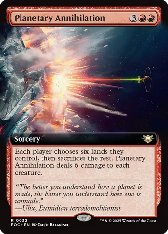 Planetary Annihilation (Extended Art) [Edge of Eternities Commander] Magic: The Gathering
