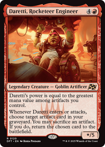 Daretti, Rocketeer Engineer [Aetherdrift] Magic: The Gathering
