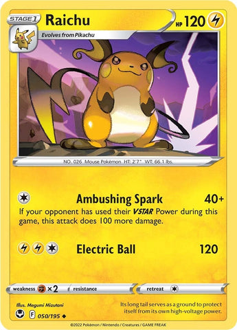 Raichu (050/195) [Sword & Shield: Silver Tempest] Pokémon