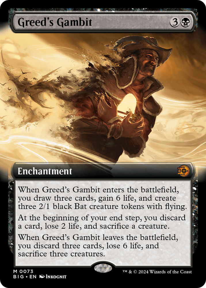 Greed's Gambit (Extended Art) [Outlaws of Thunder Junction: The Big Score] Magic: The Gathering
