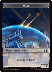 Wall (019) // Merfolk (024) Double-Sided Token (Surge Foil) [Marvel Super Heroes Commander Tokens] Magic: The Gathering