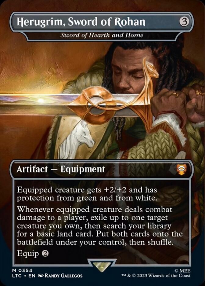 Herugrim, Sword of Rohan - Sword of Hearth and Home (Borderless) [The Lord of the Rings: Tales of Middle-Earth Commander] Magic: The Gathering