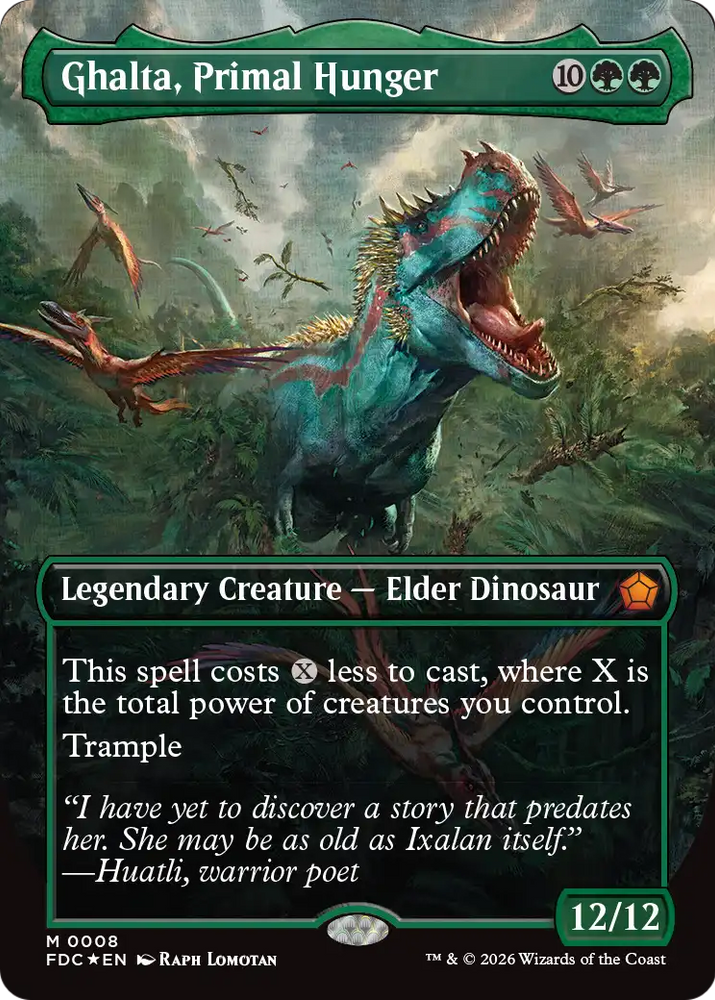 Ghalta, Primal Hunger (Borderless) [Foundations Commander] Magic: The Gathering