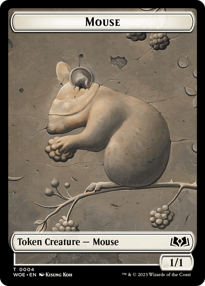 Mouse // Food (0013) Double-Sided Token [Wilds of Eldraine Tokens] Magic: The Gathering