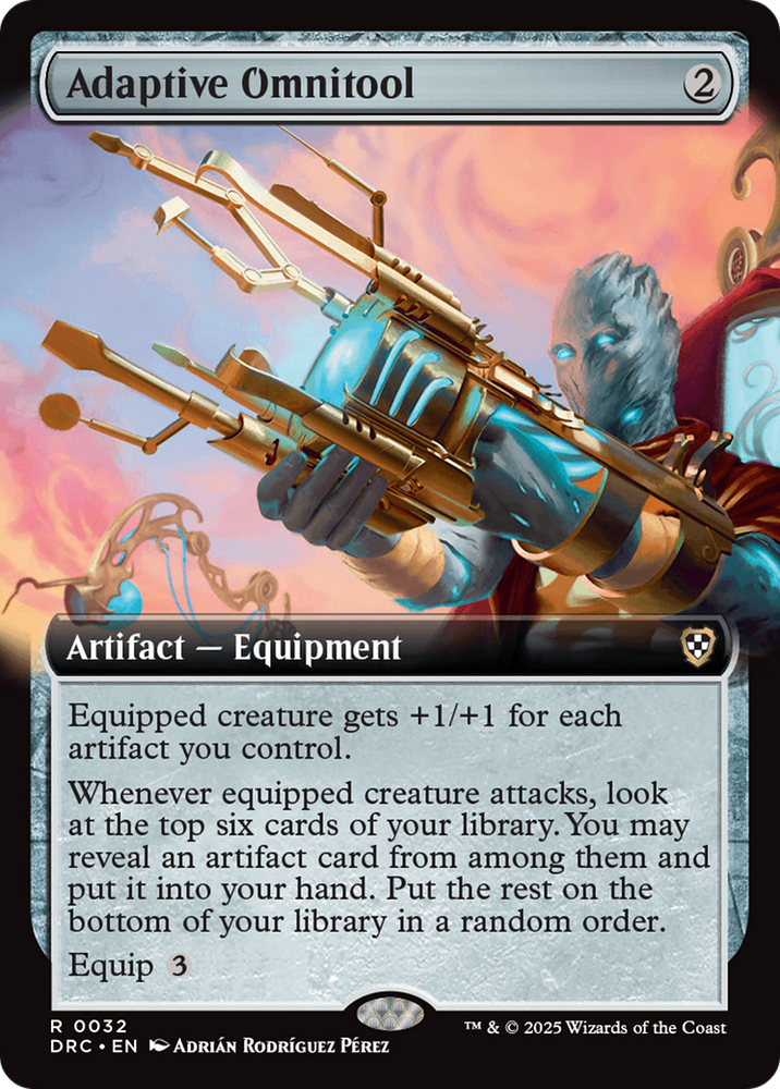 Adaptive Omnitool (Extended Art) [Aetherdrift Commander] Magic: The Gathering