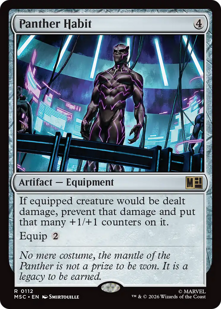 Panther Habit (Surge Foil) [Marvel Super Heroes Commander] Magic: The Gathering