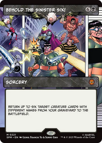 Behold the Sinister Six! (Borderless) [Marvel's Spider-Man] Magic: The Gathering