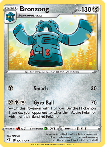 Bronzong (130/192) [Sword & Shield: Rebel Clash] Pokémon