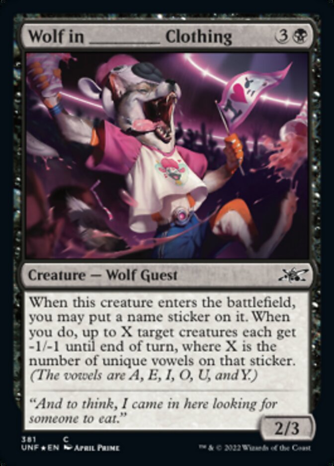 Wolf in _____ Clothing (Galaxy Foil) [Unfinity] Magic: The Gathering
