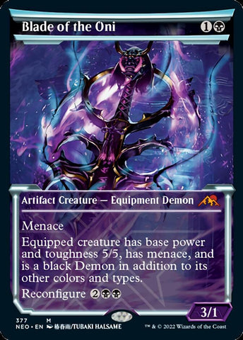 Blade of the Oni (Showcase Soft Glow) [Kamigawa: Neon Dynasty] Magic: The Gathering