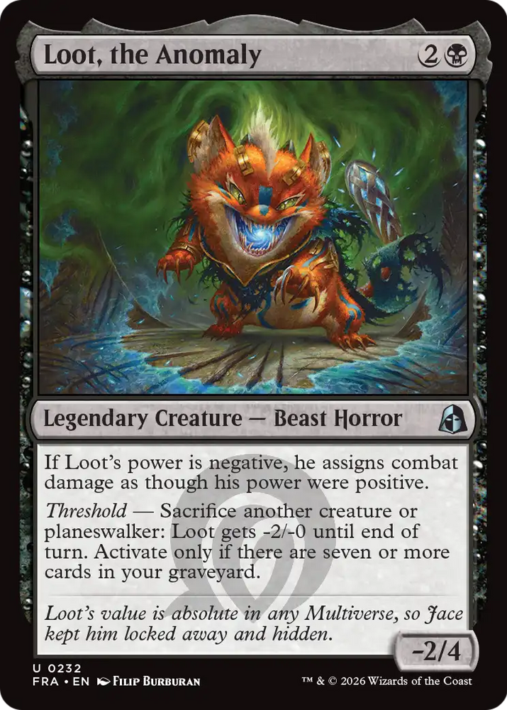 Loot, the Anomaly [Reality Fracture] Magic: The Gathering