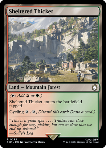Sheltered Thicket [Fallout] Magic: The Gathering