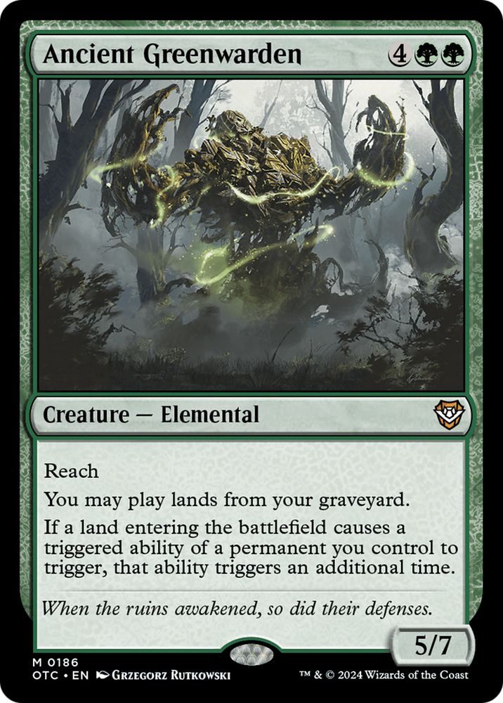 Ancient Greenwarden [Outlaws of Thunder Junction Commander] Magic: The Gathering