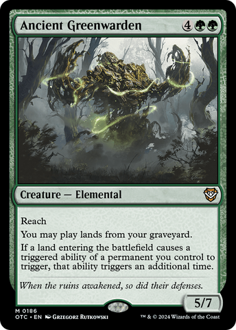 Ancient Greenwarden [Outlaws of Thunder Junction Commander] Magic: The Gathering