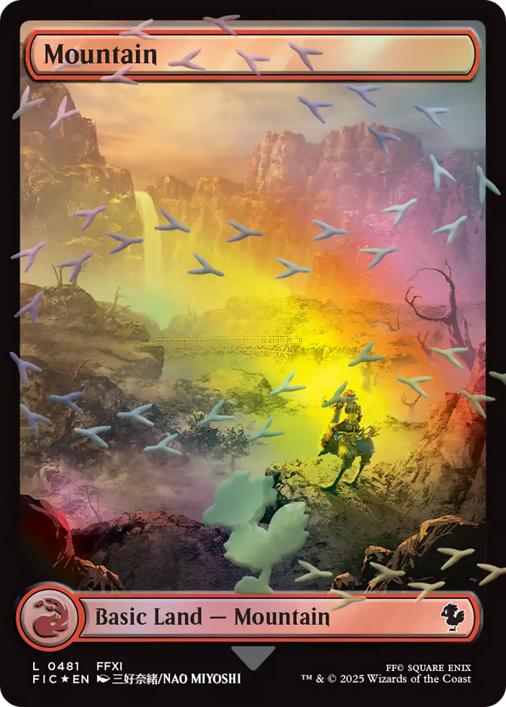 Mountain (Chocobo Track Foil) [FINAL FANTASY Commander] Magic: The Gathering
