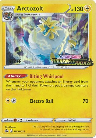 Arctozolt (SWSH036) (Staff Prerelease Promo) [Sword & Shield: Black Star Promos] Pokémon