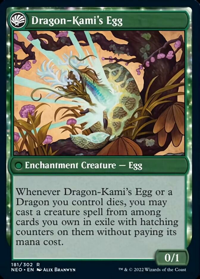 The Dragon-Kami Reborn // Dragon-Kami's Egg [Kamigawa: Neon Dynasty] Magic: The Gathering