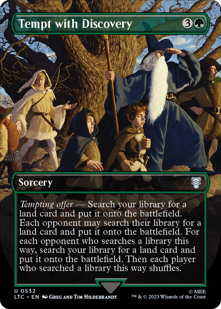 Tempt with Discovery (Borderless) [The Lord of the Rings: Tales of Middle-Earth Commander] Magic: The Gathering