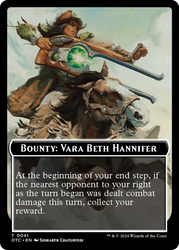 Bounty: Vara Beth Hannifer // Bounty Rules Double-Sided Token [Outlaws of Thunder Junction Commander Tokens] Magic: The Gathering