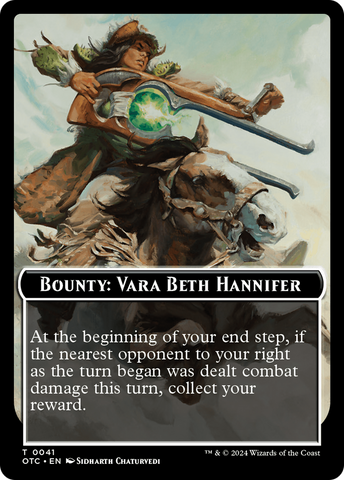 Bounty: Vara Beth Hannifer // Bounty Rules Double-Sided Token [Outlaws of Thunder Junction Commander Tokens] Magic: The Gathering