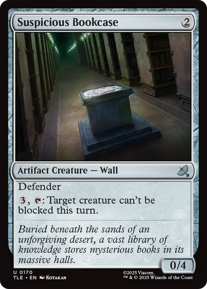Suspicious Bookcase [Avatar: The Last Airbender: Eternal-Legal] Magic: The Gathering