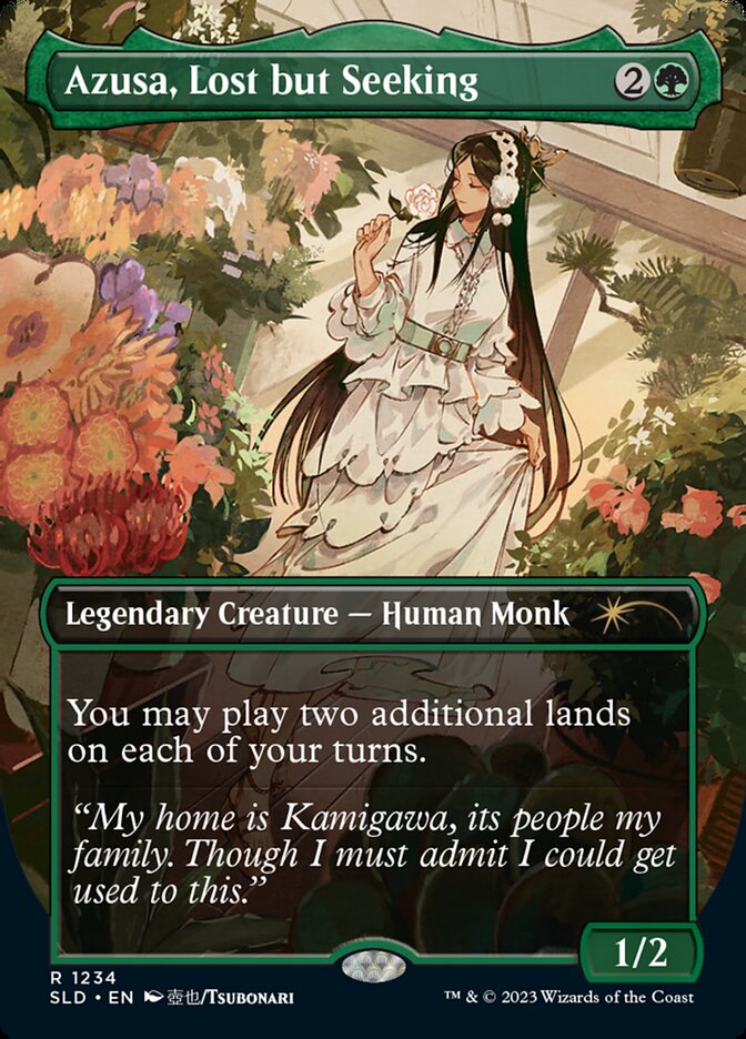 Azusa, Lost but Seeking (Borderless) [Secret Lair Drop Series] Magic: The Gathering